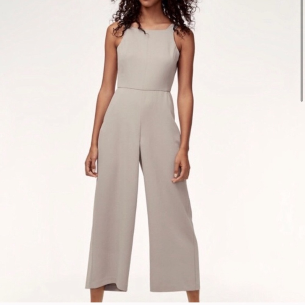Aritzia Wilfred Ecoulement ashen tie back jumpsuit - Picture 3 of 8